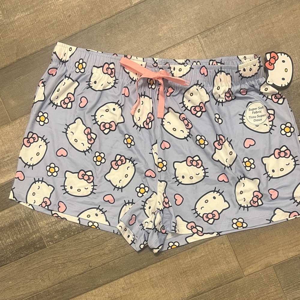 Hello Kitty Blue and Pink Sleep Shorts